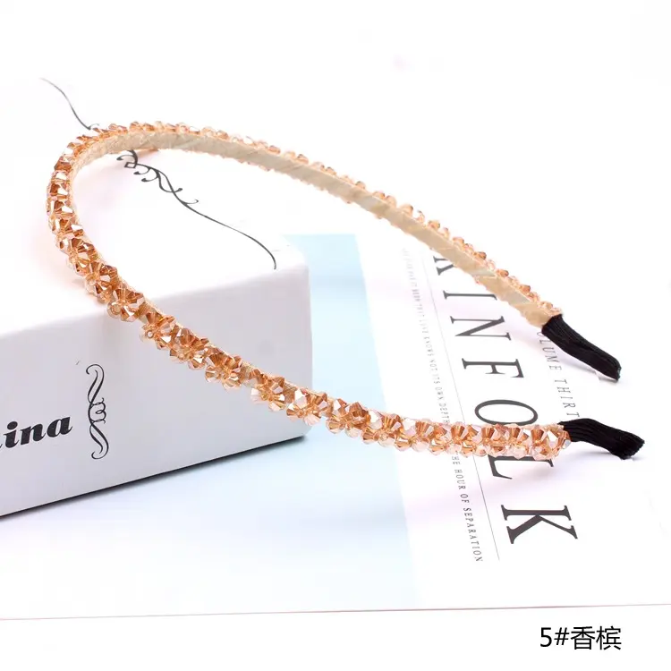 YH nouveau coréen luxe filles cheveux accessoires exquis brillant Bling cristal bandeau accessoires bandeaux pour les femmes