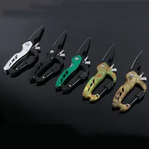 سكين من النوع D متعدد الاستخدامات قابل للطي ومصنوع من الفولاذ المقاوم للصدأ ومزود بإبزيم يمكن استخدامه في التخييم وفي الهواء الطلق