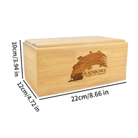 Urnes funéraires pour animaux de compagnie en gros, boîtes commémoratives pour chiens, cercueils et urnes pour cendres d'animaux, urnes de crémation, cercueils pour animaux de compagnie en bambou rectangulaires