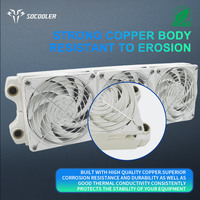 Ventilateur de refroidissement à eau haute performance Socooler CRS24/36-27R 120 mm, dissipateur thermique en cuivre efficace, boîtier d'ordinateur, faible bruit 25dBA
