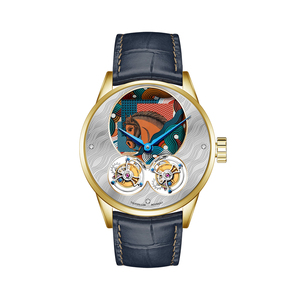 <span class=keywords><strong>Montre</strong></span> <span class=keywords><strong>Homme</strong></span> OEM/ODM Personnalisée Nouveau Design 2026 Cheval du Zodiaque Double Tourbillon Lumineuse Étanche - Product Image 3