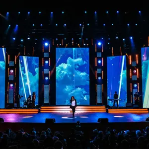 Trong nhà sân khấu khổng lồ p2.976 Kích thước mô-đun 250*250 mét Màn hình LED cho thuê hiển thị quảng cáo hiển thị Panels video tường