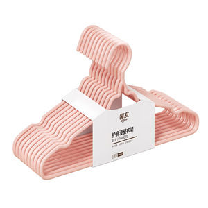Xinyou Slip Hangers 10pcs Pink Plastic Coat Hanger For Wardrobe Clothes Storage Home Use Non Slip Shoulder Protection - Product Image 1
