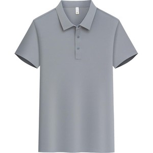Chemises polo personnalisées en soie glacée pour vêtements de travail, respirantes, anti-humidité, à manches courtes, coupe ajustée, uniformes de culture d'entreprise - Product Image 3