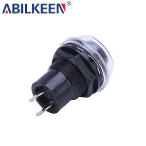 12mm SPST nút nhấn tạm thời chuyển đổi vòng đen trắng đỏ xanh xanh Bảng điều khiển màu vàng gắn 125VAC 2A - Product Image 2