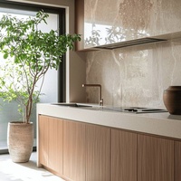 Îlot de cuisine personnalisé Senger, design moderne et luxueux, armoire modulaire, plan de travail en pierre, construction écologique
