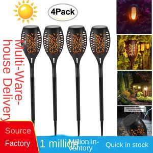 Llama luces LED solares para jardín al aire libre Navidad vacaciones linterna panel solar luz Led lámpara de césped habitación - Product Image 3