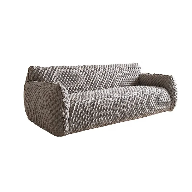 Kursi Makan berlapis kain desain sederhana, kursi Sofa bingkai kain ruang tamu Modern diskon besar kursi Modern beludru