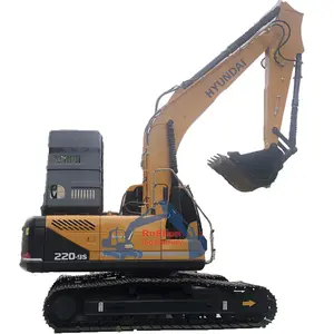 Original Korean Used Hyundai R220 Hydraulic Crawler Digger 20Ton Second Hand Excavator