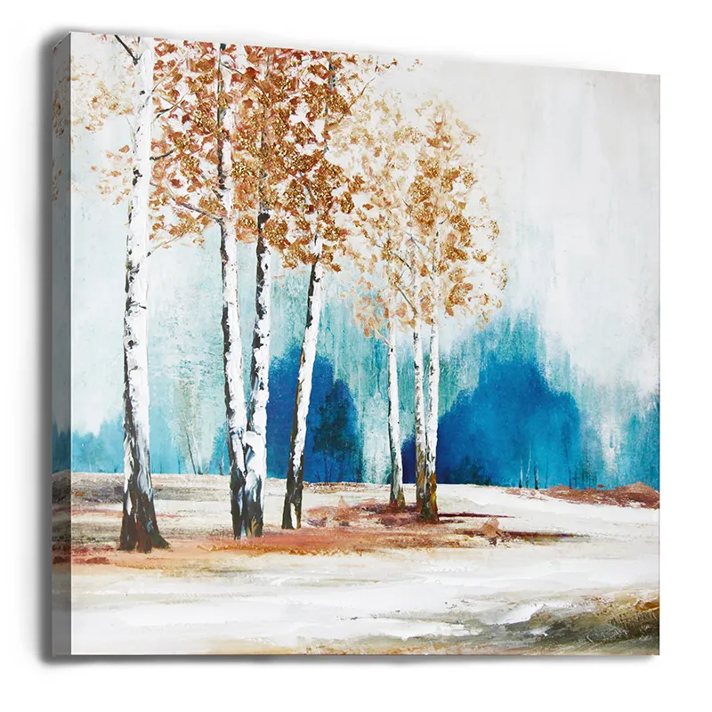 Tree canvas paintings picture frame canvas prints home decor wall arts