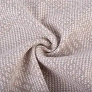 Fashion custom pattern design 100% poliestere double face tessuto a maglia jacquard spazzolato per abbigliamento pantaloni cappotti