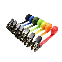 1 "25mm 800kgs Heavy Duty Black E-Coating Cargo Ratchet Buckle Tie Down Larrimage Belt Endless Ratchet Strap
