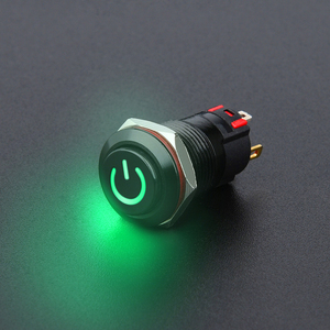 Wd12mm Đen alumina cao đầu push-nút chuyển đổi tự khóa cung cấp điện tức thời dẫn đèn IP67 5v12mm cài đặt - Product Image 3