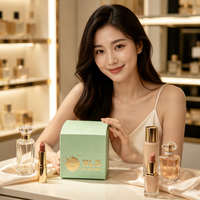 Boîte à parfum portable en carton luxueux, pliable, personnalisée, gaufrée, avec revêtement UV mat et fermeture magnétique