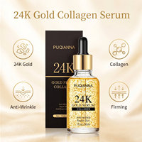 Sérum facial liquide de haute qualité 30 ml avec compte-gouttes, infusé à l'or 24 carats, vitamine C, acide hyaluronique, hydratant, anti-rides, raffermissant