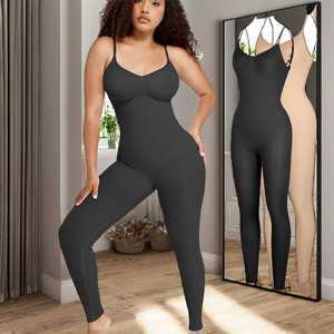 For Women's Tummy <b>Control</b> Shapewear <b>Control</b> Panties <b>Bodysuit</b> Leggings Seamless Medium <b>Control</b> Spandex/Nylon - Product Image 2