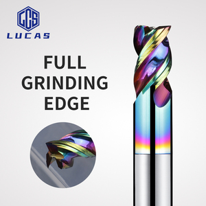 ดอกกัดขอบสั้น Lucas Tools สำหรับอลูมิเนียม คาร์ไบด์ <span class=keywords><strong>3</strong></span> ฟัน ดอกกัดปลายเหลี่ยม ทังสเตนสตีล สำหรับเครื่องจักร CNC - Product Image 3