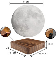 Lámpara de Mesa Inteligente con Diseño de Luna Magnética Levitante, Impresión 3D, Regalo de Cumpleaños, Decoración de Dormitorio, Lámpara de Luna Flotante 360°, Luz Nocturna