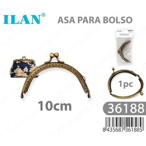 Manico per borsa Ilan 10cm con chiusura in metallo per borsetta - Product Image 3