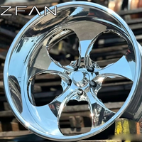 Jantes en alliage forgé ZFAN 17-28 pouces 5x108 112 114.3 120 8x165.1 1/2/3 pièces 6061-T6 chromées à déport profond pour Cadillac Ram Chevrolet
