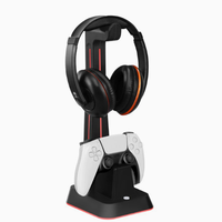 Support pour écouteurs de manette de jeu pour PS5/PS4/Xbox/Switch Pro Station de base de chargeur de manette à lumière colorée multi-faces