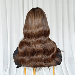 Topper en dentelle 8x10'' avec base ondulée en cheveux humains, reflets foncés, dos tissé, pour perte de cheveux, mini perruque en dentelle, en stock, livraison rapide - Product Image 5