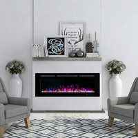 Chimenea Eléctrica Luxstar de 72 Pulgadas en Oferta, Chimenea Eléctrica Moderna con Regulador de Intensidad