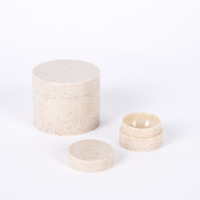 Pot cosmétique rond en paille de blé compostable, vide, pour lotion, crème, emballage durable, DIY, soin de la peau, beurre corporel