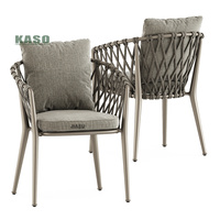 Meubles de jardin Chaise de patio Table Set Restaurant Café Moderne Rotin Dinning Lounge Sofa Chair Aluminium Rope Outdoor Chair