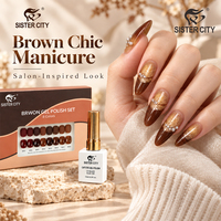 Fournitures d'usine en gros – Collection de vernis à ongles UV gel automne-hiver, 8 couleurs, 15 ml, non toxique et écologique