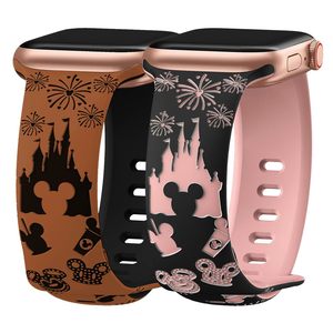 Correa Deportiva de Silicona con Dibujos Animados para Apple Watch IWatch 10 4 5 <span class=keywords><strong>6</strong></span> 7 8, Relojes Inteligentes de 41/45/42/46/49 mm, Correa Moderna con Diseño Tallado - Product Image 1