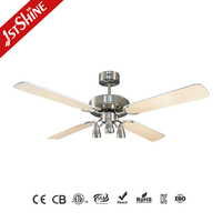 Ventilateur de plafond intelligent haut de gamme 1stshine avec lumière LED, contrôle Wi-Fi via application, compatible vocal, télécommande intelligente, haute performance, style luxueux