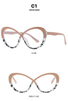 Gafas de Computadora Modernas Personalizadas con Diseño Ovalado Cruzado, Anti Luz Azul, Montura Duradera para Unisex