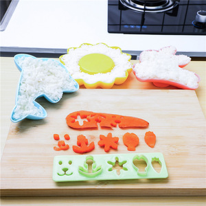 Creative Rabbit Dolphin Rice Mold Set 4 Pieces Baby Kids Bento Sushi DIY Mold - Product Image 2