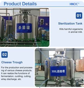 HNOC Mini automático Mozzarella planta de queso PEQUEÑA ESCALA <span class=keywords><strong>Halloumi</strong></span> queso hacer máquina línea de proceso - Product Image 2