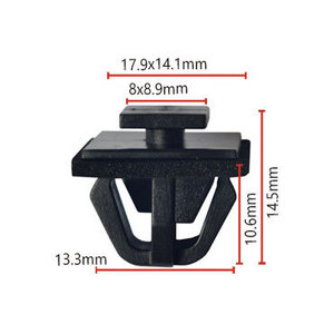 Hyundai Elantra <b>Door</b> <b>Trim</b> Clip D298 17.9x14.1mm PA66 Fastener for Repair Replacement - Product Image 1