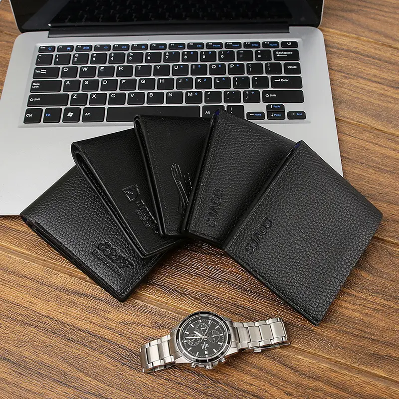 Custom Pu Leather Men'S Wallet Short Fashion Casual Men'S Bag Cheap Multi-Card Position Wallet