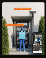 Caméras de surveillance solaires KAANKSY AI AOV 4G, enregistrement 24/7, extérieur, zoom 20X, suivi automatique, panneau solaire 16W, IP66, bidirectionnel