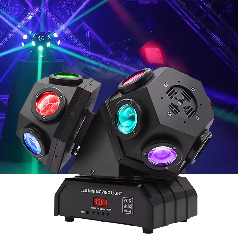 New Three Heads Beam Moving Head 18pcs Creep Lamp Bar KTV Disco Theme Park LED DJ Equipment Laser Light RGBW DMX512 Control IP33