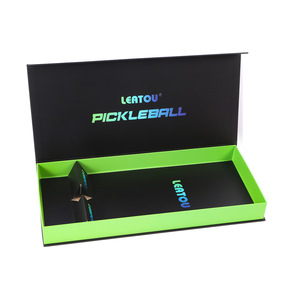 Raquette de pickleball Leatou 13,4 mm en fibre de carbone, forme standard, équipement d'entraînement haute résistance, coffret cadeau - Product Image 2