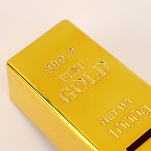 Tirelire personnalisée avec logo pour la décoration de la maison, style lingot d'or, en plastique de haute qualité, vente en gros d'usine - Product Image 6