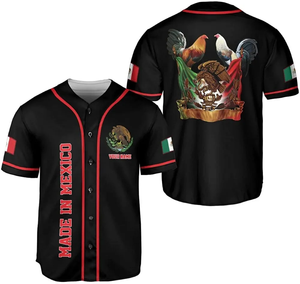 Meksika forması meksika beyzbol forması kartal beyzbol tam düğme aşağı gömlek meksika bayrağı beyzbol forması - Product Image 6