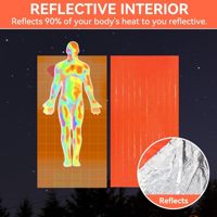 Couverture Thermique de Survie Ultra-Légère et Imperméable pour Toutes Saisons – Sac de Couchage Enveloppant pour Aventures en Plein Air et Situations d'Urgence