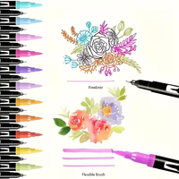 Ensemble de marqueurs artistiques pour enfants de 24 à 168 couleurs avec pinceaux fins, stylos à aquarelle doux, marqueurs, avec un sac de rangement