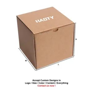 Custom Logo Paper Box Brown Large Candle Packaging Boxes For Small Business