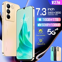 Nuevo Teléfono Inteligente V27e 5G 2026, 16GB+1TB, Doble SIM, Batería de 7000mAh, Precio Bajo, Venta Directa de Fábrica