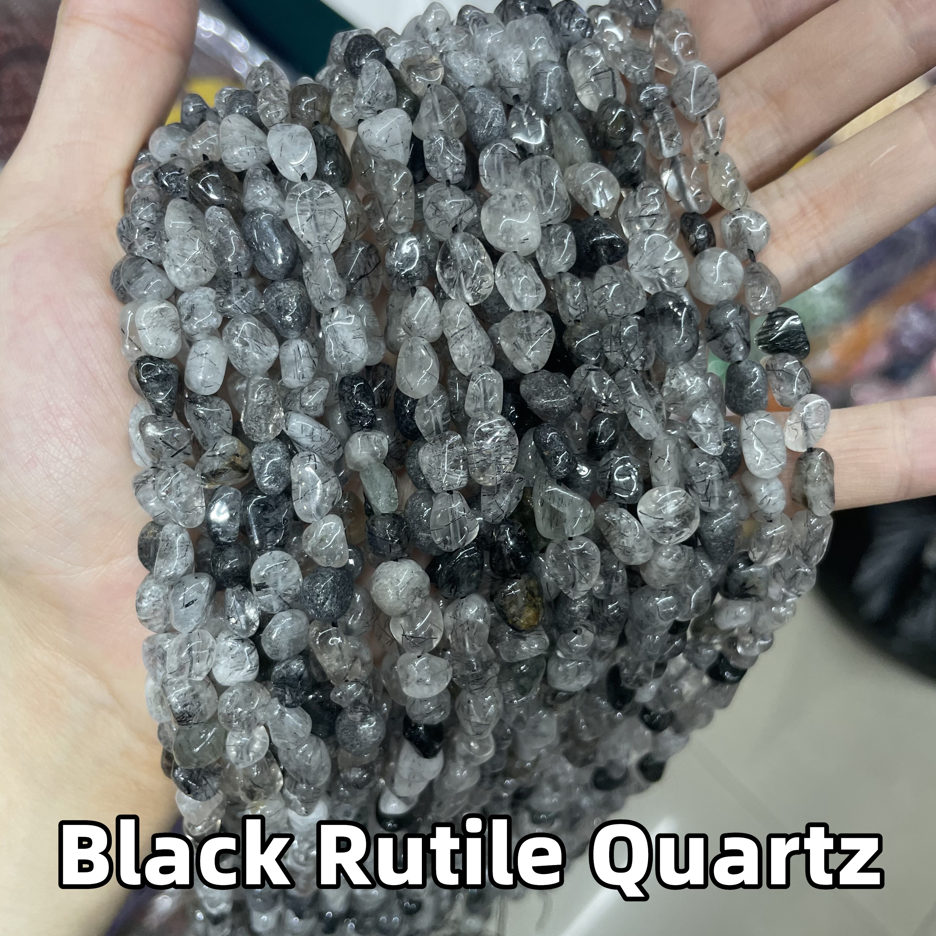 Quartz rutile noir