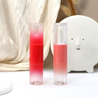 Tube de brillant à lèvres Yuecai 10 ml avec embout remplaçable, dégradé ombré, flacon vide pour blush liquide et gloss à lèvres 2-en-1, bouteille cosmétique en plastique