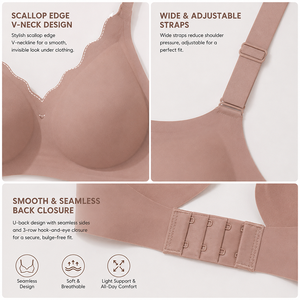 <span class=keywords><strong>Reggiseno</strong></span> Bralette Senza Cuciture a Tre Quarti (3/4 Cup) in Poliammide Traspirante con Bordo Ondulato e Tocco Morbido, Direttamente dalla Fabbrica - Product Image 4