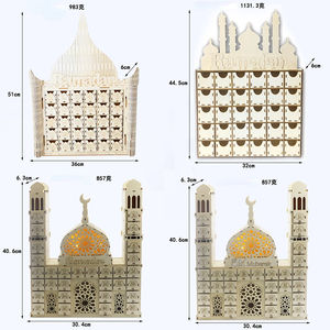 Décorations en bois pour <span class=keywords><strong>Aid</strong></span> <span class=keywords><strong>Mubarak</strong></span>, accessoires de fête islamique, calendrier compte à rebours, décorations en bois, pour Ramadan Kareem - Product Image 2